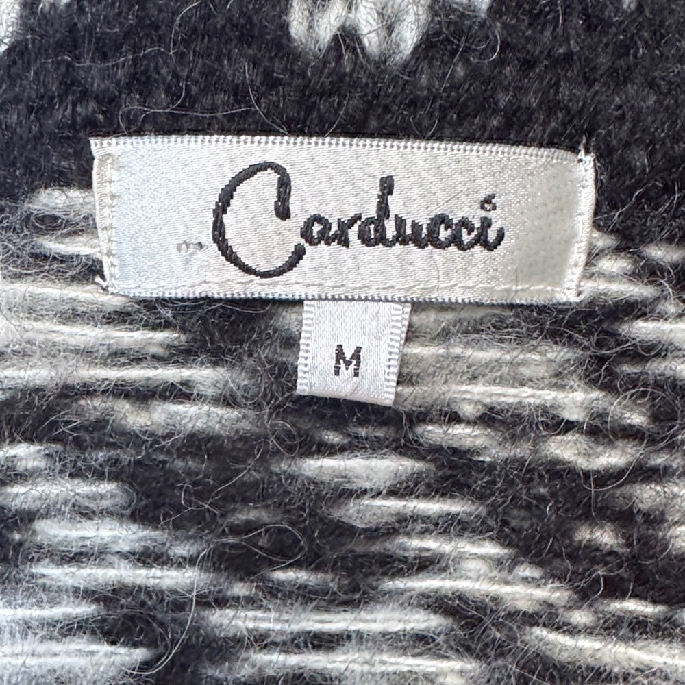 VINTAGE Carducci Long Houndstooth Cardigan Size M - Picture 5 of 8